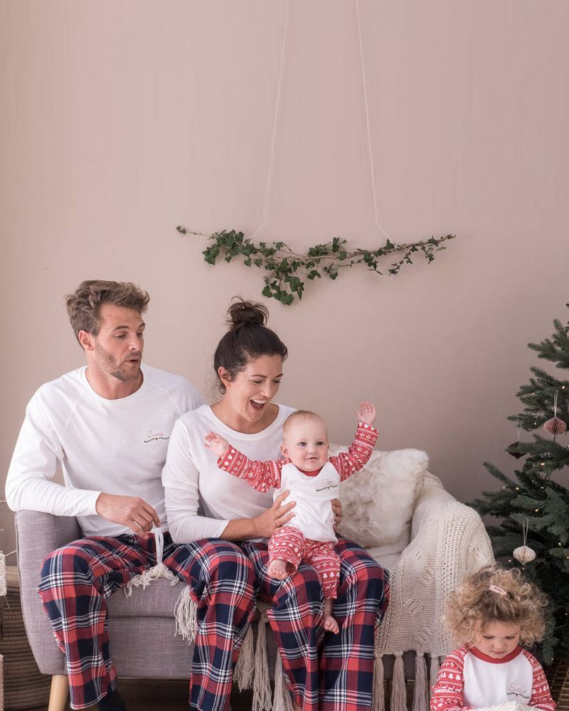 Personalised Embroidered Christmas Family Pyjama Set, from £50