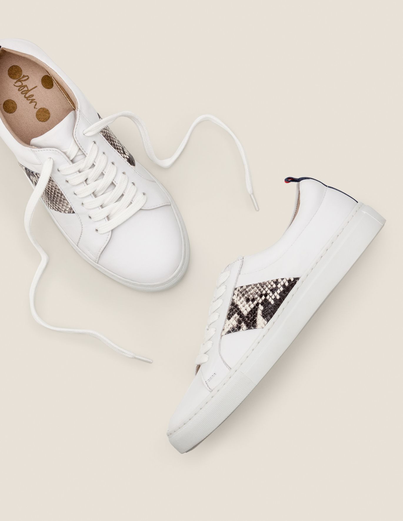 White trainers with hot sale snake print