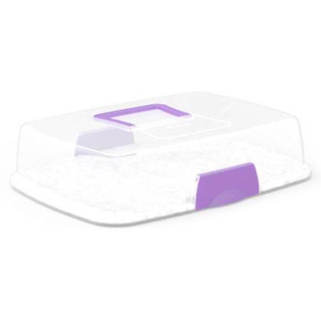 Cake Carrier Portable Loaf Box with Handle and Transparent Lid Rectangular  Storage Container for Buns | Shopee Singapore