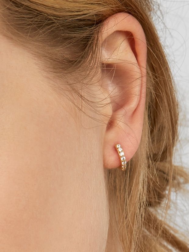 Sirena 18K Gold Vermeil Huggie Hoops Earrings