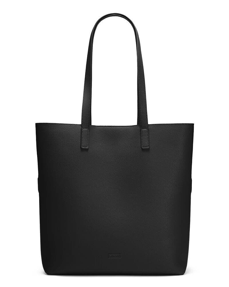 The Longitude Tote in Black Leather