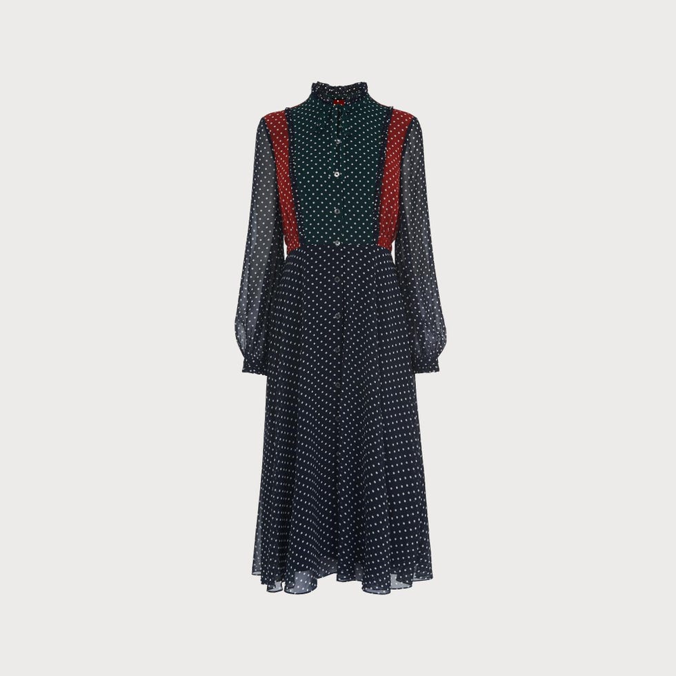 Filia Navy Spot Print Dress