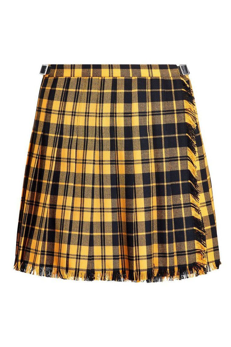 Pleated Wool-Blend Miniskirt