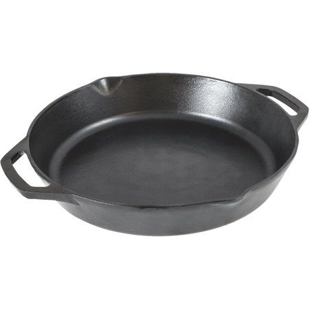 12” Seasoned Cast Iron Dual Handle Pan