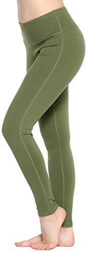 Oalka Solid Green Gold Leggings Size XL - 56% off