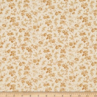 Wilmington Barcolage Trailing Flowers Ivory Fabric