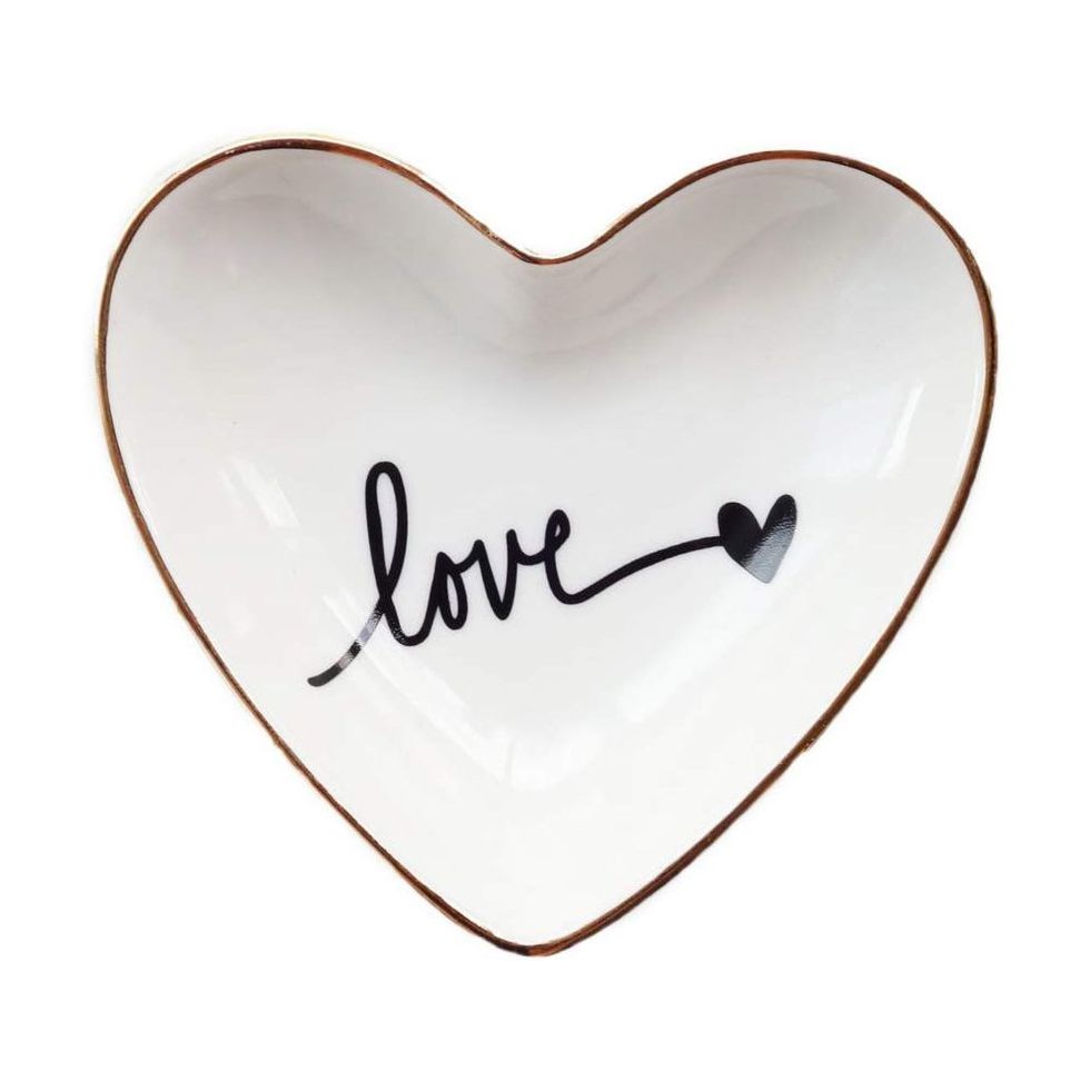 Ceramic Heart Shape Ring Dish