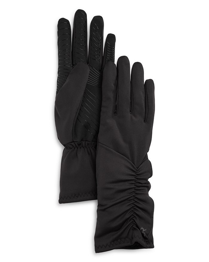 Fashion New Women Leather Lace Flower Touch Screen Gloves Winter Warm Mittens