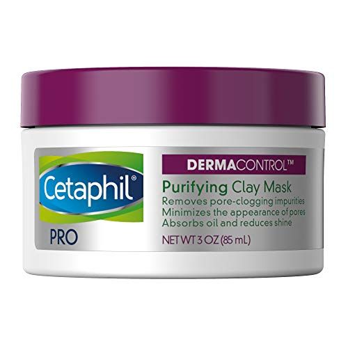 Cetaphil Pro Dermacontrol Purifying Clay Mask with Bentonite Clay for Oily, Sensitive Skin, 3 oz Jar