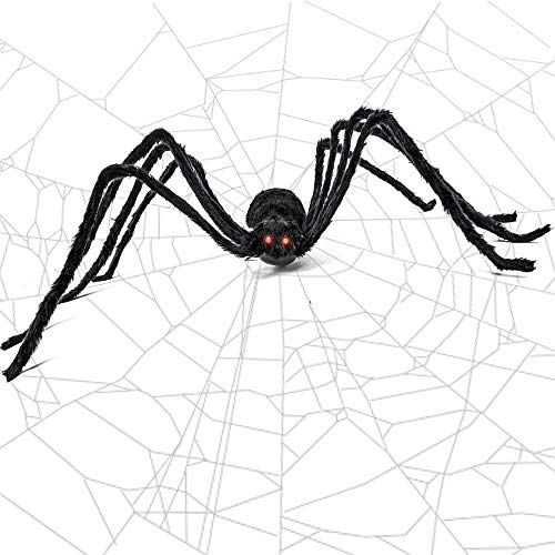 interiores y exteriores con ara/ñas falsas para decoraciones de fiesta de Halloween 50 ara/ñas 100 ara/ñas negras Decoraciones de Halloween Telara/ñas de ara/ña Tela de ara/ña de 1000 pies cuadrados