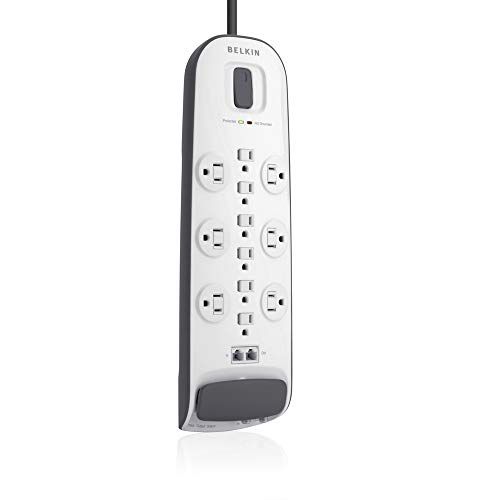 12-Outlet Power Strip Surge Protector - 8 ft. Cord