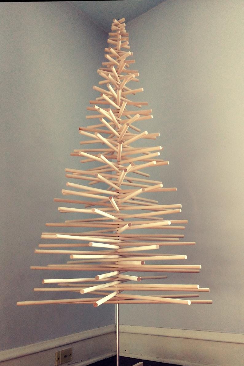 Spiral Wood Christmas Tree