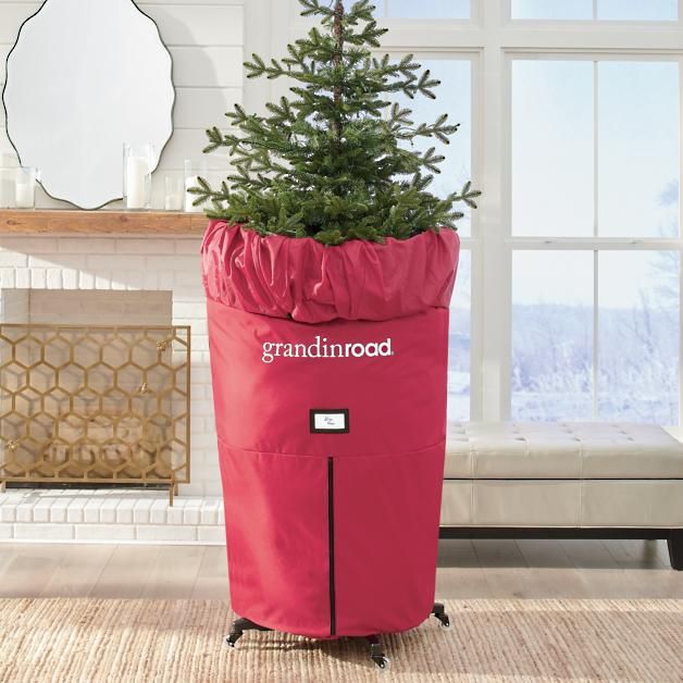 plastic tote for christmas tree