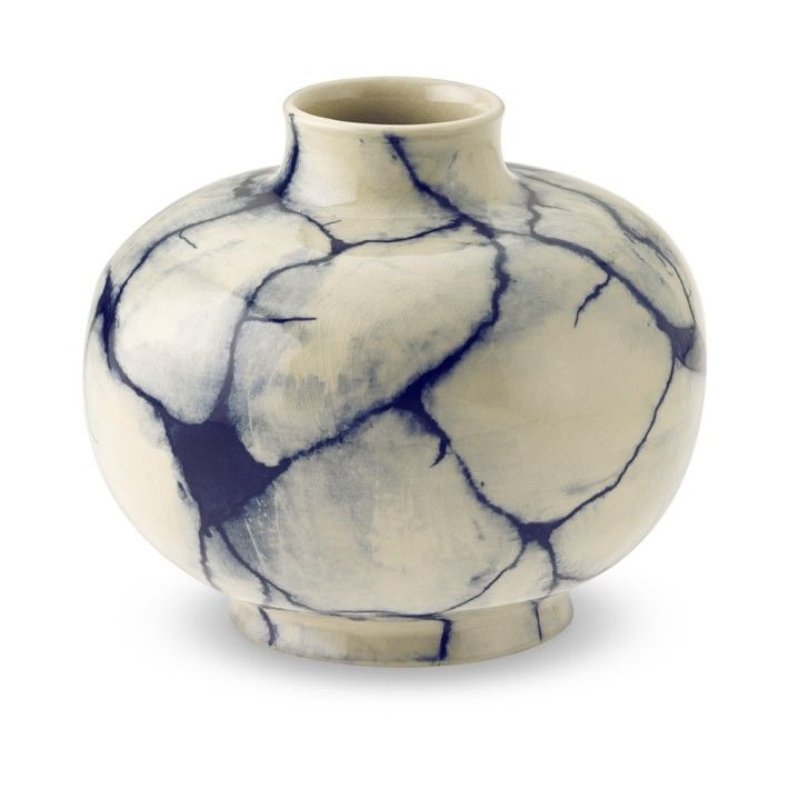 Marbleized Ceramic Vessel
