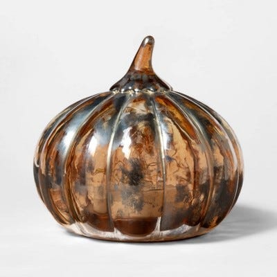 Light-Up Glass Pumpkin