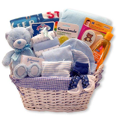 Girl Boy 4 Piece Gift Set Basket Hamper Birth Baby Shower Present 