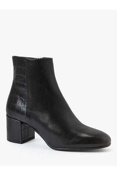Block Heel Ankle Boots 