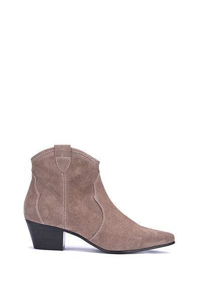 Clara Taupe Cowboy Ankle Boots, £129