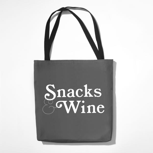 Snacks & Wine Tote Bag