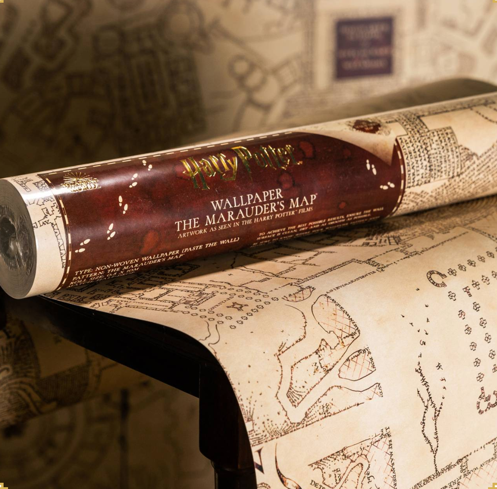 Marauder’s Map tapestry wallpaper