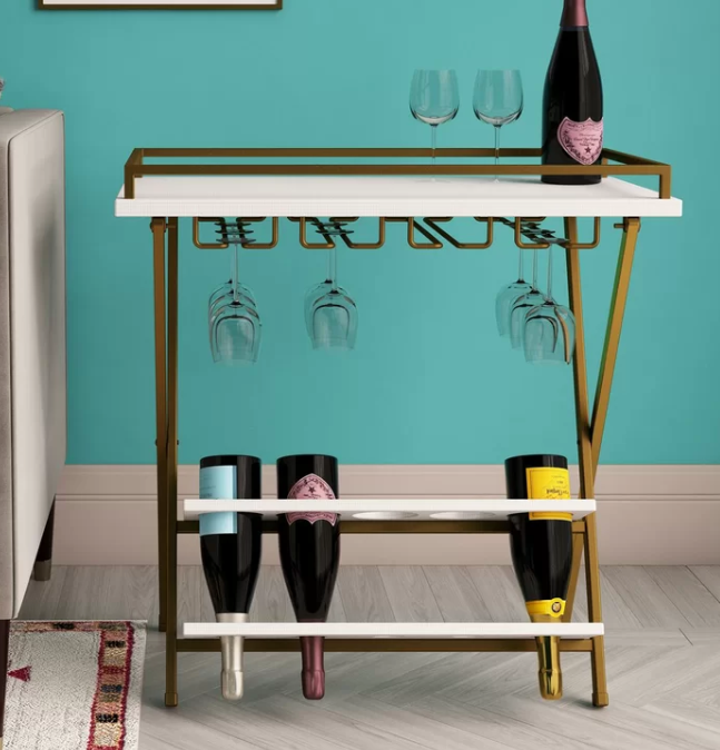 Five-Bottle Floor Wine Rack