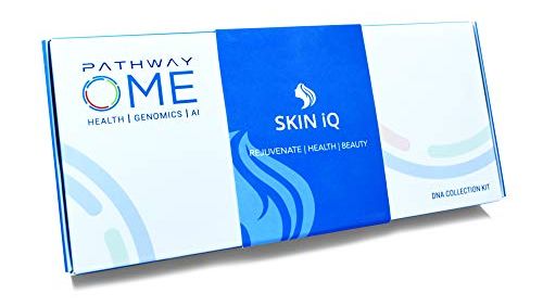 Pathway Genomics Skin iQ Home DNA Test - Gene-Based Personal Care Testing Kit for Glowing Skin - Discover Genetic Markers for Wrinkles, Collagen, Nutrition - Beauty, Health Assessment