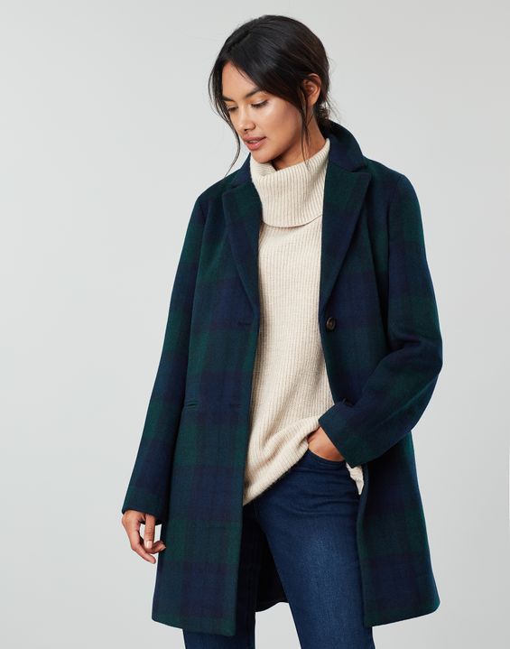 Joules costello best sale check coat