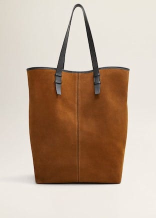 Leather shopper bag