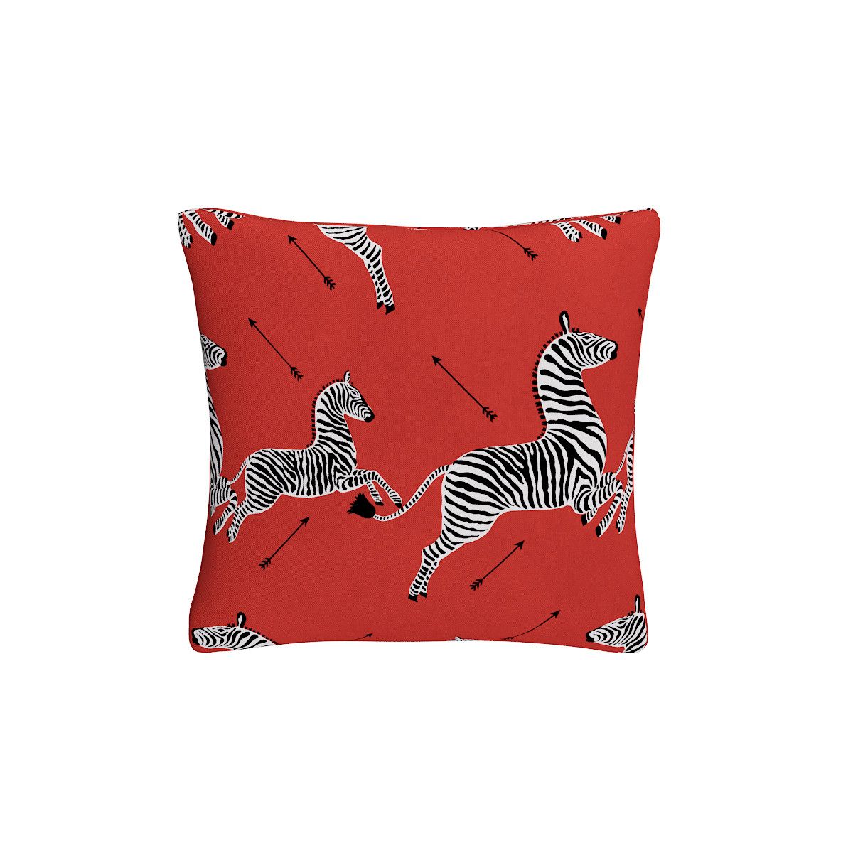 Coral Zebra Pillow
