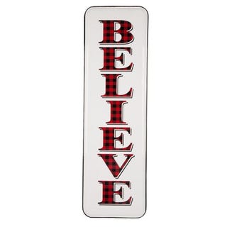 Enameled Metal BELIEVE Wall Sign