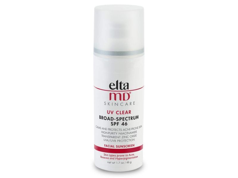 EltaMD UV Clear Facial Sunscreen Broad-Spectrum SPF 46 for Sensitive or Acne-Prone Skin, Oil-free, Dermatologist-Recommended Mineral-Based Zinc Oxide Formula, 1. 7 oz