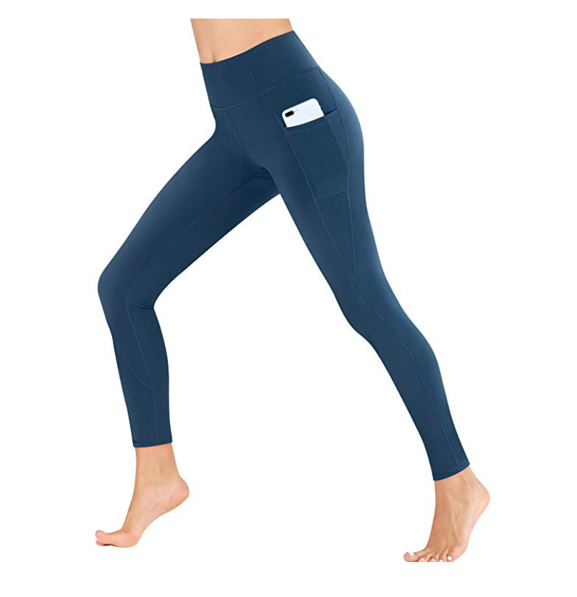 Kipro High Waist Leggings Yoga Pants with Pockets for Women Workout Leggings Running Stretch Gym Leggings