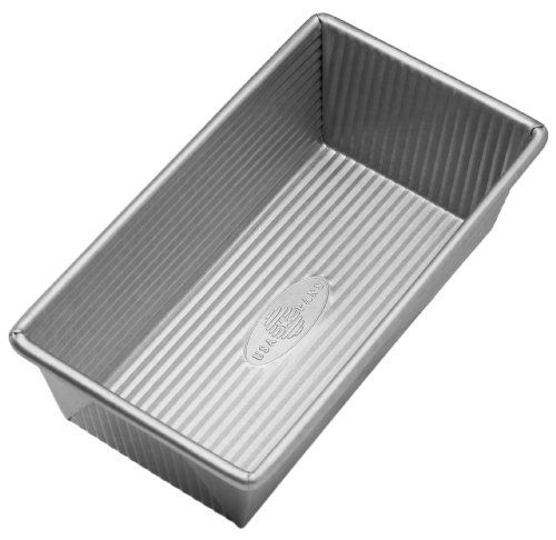 USA Pan Bakeware Aluminized Steel Loaf Pan 1140LF 8.5 x 4.5 x 3 Inch, Small, Silver