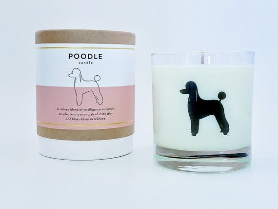 Poodle Candle