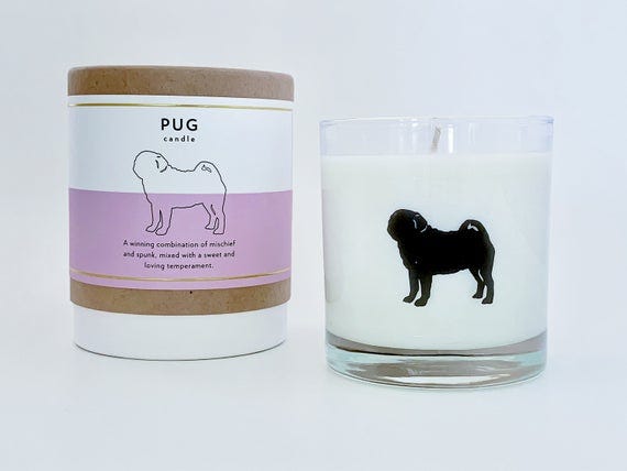 Pug Candle