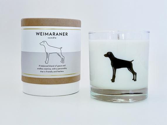 Weimaraner Candle