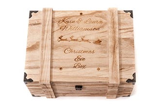 Personalised Engraved Christmas Eve Box Chest Large Box