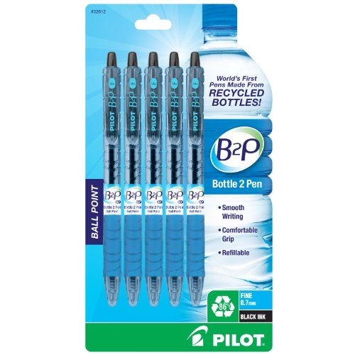 Bottle-2-Pen Retractable Ball Point Pens Made from Recycled Bottles