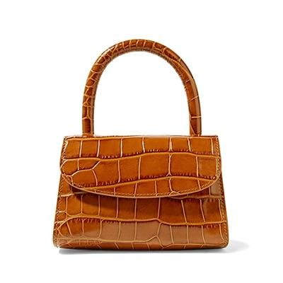 Croc-Alligator Top-handle Mini Handbag