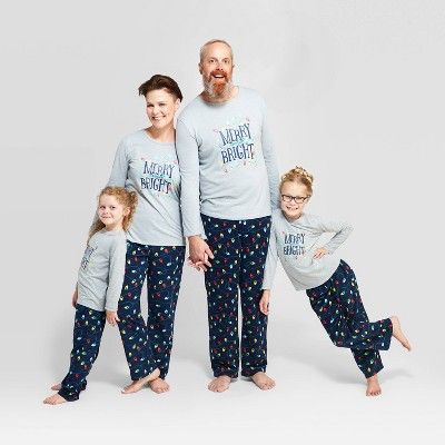 Holiday "Merry and Bright" T-Shirt Family Pajamas Collection
