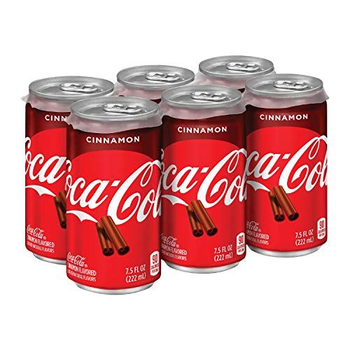 Coca-Cola Cinnamon Cola Soft Drink, Mini-Can, 7.5 Fl Oz (Pack Of 6)