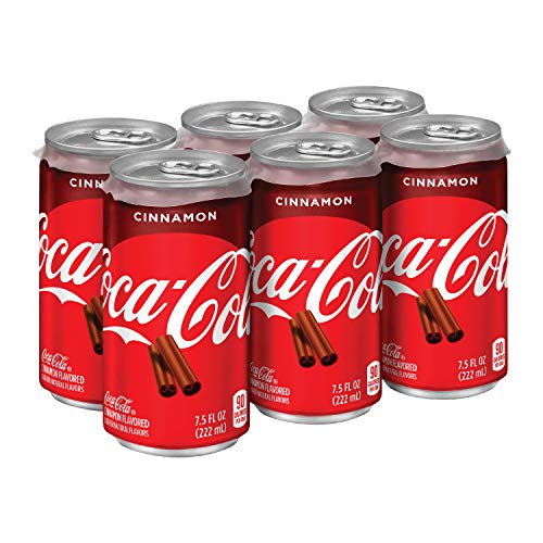 Coca-Cola Cinnamon Cola Soft Drink, Mini-Can, 7.5 Fl Oz (Pack Of 6)