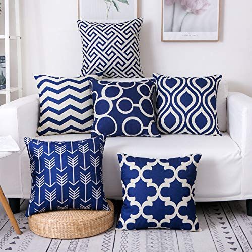 Famibay Modern Double-Sided Throw Pillow Covers (Set of Six)
