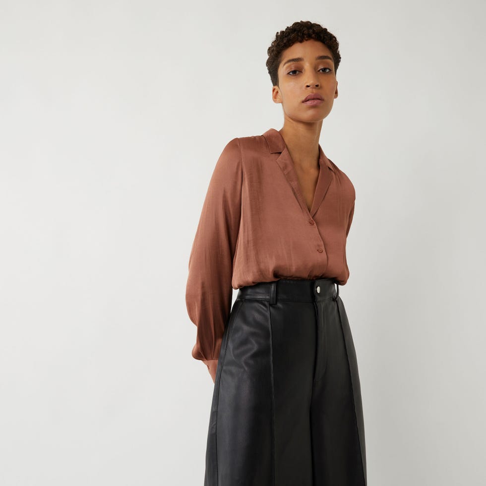 SATIN LAPEL SHIRT