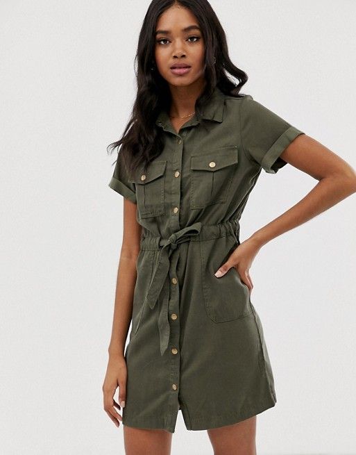 Khaki utility dress sale