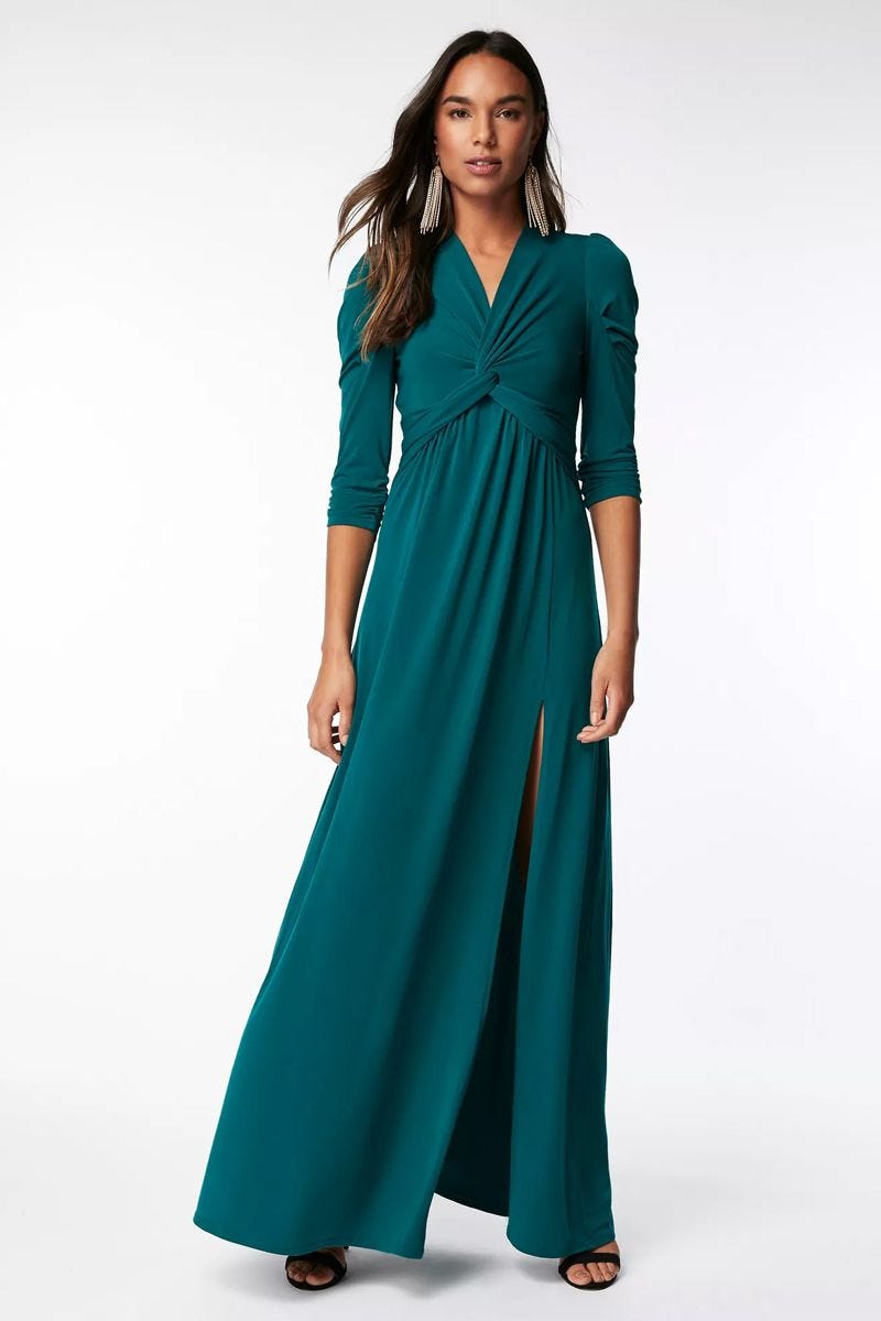 Jolie Moi Green Twist Maxi Dress, £45