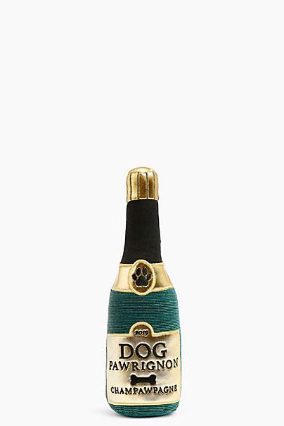 Champagne Bottle Dog Toy