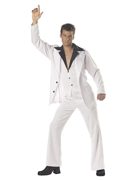 Adult 70s Disco King Saturday Night Fever Costume 