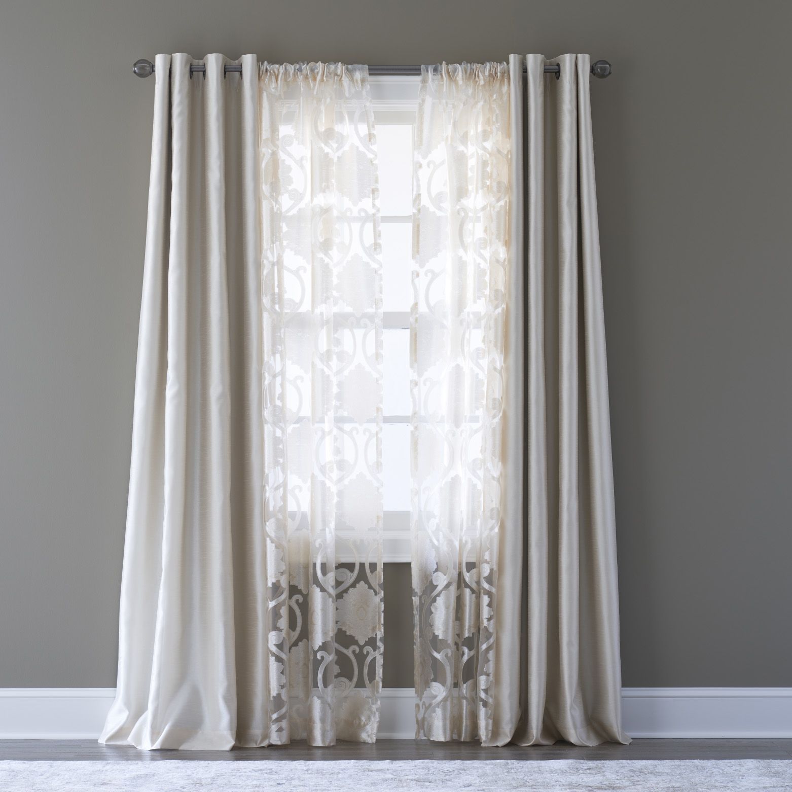 Window Treatments, How To Use A Valance With Curtains