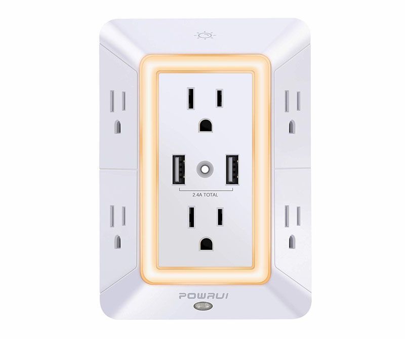 USB Wall Receptacle Charger Dual Outlet Plate Plug Port Socket Adapter Station